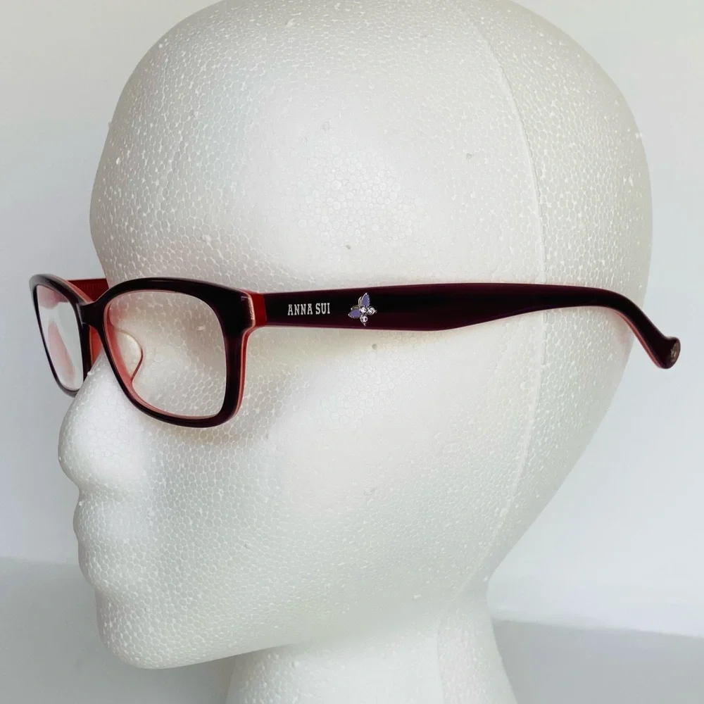 Anna Sui AS514 Burgundy Eyeglass FRAMES ONLY